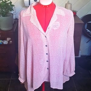 💗 Papillion Blanc High Low dress shirt💗